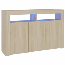 vidaXL Sideboard with LED Lights Sonoma Oak Home Living Room Storage Cabinet - Additional view 6