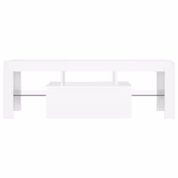 vidaXL TV Cabinet with LED Lights White Hifi Stand Desk TV Unit Hifi Cabinet - Additional view 5