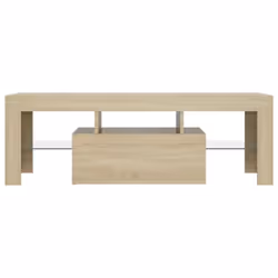 vidaXL TV Cabinet with LED Lights Sonoma Oak Hifi Stand TV Unit Hifi Cabinet