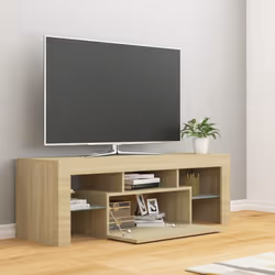 vidaXL TV Cabinet with LED Lights Sonoma Oak Hifi Stand TV Unit Hifi Cabinet - Additional view 5