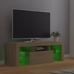vidaXL TV Cabinet with LED Lights Sonoma Oak Hifi Stand TV Unit Hifi Cabinet - Additional view 6