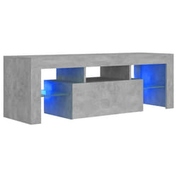 vidaXL TV Cabinet with LED Lights Concrete Grey Hifi Stand Desk Stereo Cabinet