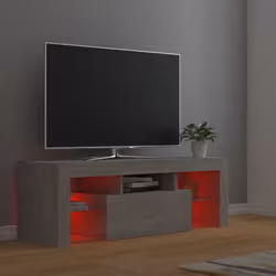 vidaXL TV Cabinet with LED Lights Concrete Grey Hifi Stand Desk Stereo Cabinet - Additional view 10