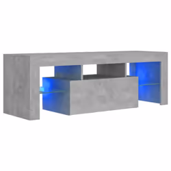 vidaXL TV Cabinet with LED Lights Concrete Grey Hifi Stand Desk Stereo Cabinet
