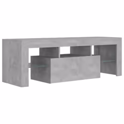 vidaXL TV Cabinet with LED Lights Concrete Grey Hifi Stand Desk Stereo Cabinet