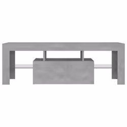 vidaXL TV Cabinet with LED Lights Concrete Grey Hifi Stand Desk Stereo Cabinet - Additional view 5