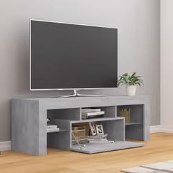 vidaXL TV Cabinet with LED Lights Concrete Grey Hifi Stand Desk Stereo Cabinet - Additional view 7