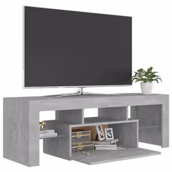 vidaXL TV Cabinet with LED Lights Concrete Grey Hifi Stand Desk Stereo Cabinet - Additional view 8