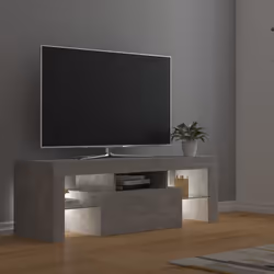 vidaXL TV Cabinet with LED Lights Concrete Grey Hifi Stand Desk Stereo Cabinet - Additional view 9