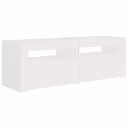 vidaXL TV Cabinet with LED Lights White Hifi Stand Desk TV Unit Hifi Cabinet - Additional view 7
