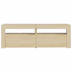 vidaXL TV Cabinet with LED Lights Sonoma Oak Hifi Stand Living Room Furniture - Additional view 8
