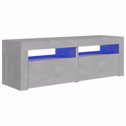 vidaXL TV Cabinet with LED Lights Concrete Grey Hifi Stand Desk Stereo Cabinet