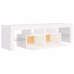 vidaXL TV Cabinet with LED Lights White HiFi Stand Desk TV Unit Hifi Cabinet - Additional view 10