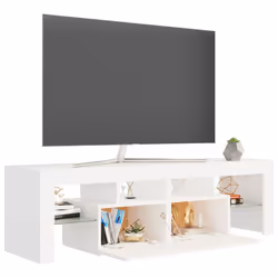 vidaXL TV Cabinet with LED Lights White HiFi Stand Desk TV Unit Hifi Cabinet - Additional view 7