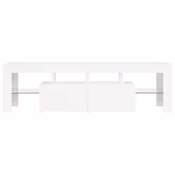 vidaXL TV Cabinet with LED Lights White HiFi Stand Desk TV Unit Hifi Cabinet - Additional view 8