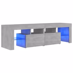 vidaXL TV Cabinet with LED Lights Concrete Grey HiFi Stand Desk Stereo Cabinet - Additional view 2