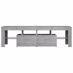 vidaXL TV Cabinet with LED Lights Concrete Grey HiFi Stand Desk Stereo Cabinet - Additional view 5