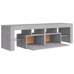 vidaXL TV Cabinet with LED Lights Concrete Grey HiFi Stand Desk Stereo Cabinet - Additional view 6