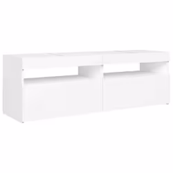 vidaXL TV Cabinet with LED Lights White Hifi Stand Desk TV Unit Hifi Cabinet - Additional view 6
