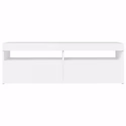 vidaXL TV Cabinet with LED Lights White Hifi Stand Desk TV Unit Hifi Cabinet - Additional view 7