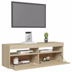 vidaXL TV Cabinet with LED Lights Sonoma Oak Hifi Stand TV Unit Hifi Cabinet - Additional view 11