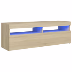 vidaXL TV Cabinet with LED Lights Sonoma Oak Hifi Stand TV Unit Hifi Cabinet