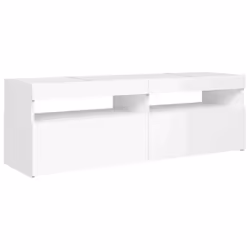 vidaXL TV Cabinet with LED Lights High Gloss White Hifi Stand Stereo Cabinet - Additional view 6