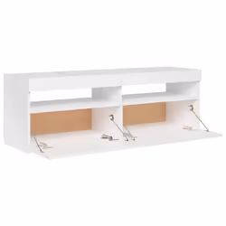 vidaXL TV Cabinet with LED Lights High Gloss White Hifi Stand Stereo Cabinet - Additional view 9