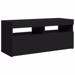 vidaXL TV Cabinet with LED Lights Black Hifi Stand Desk TV Unit Hifi Cabinet - Additional view 5