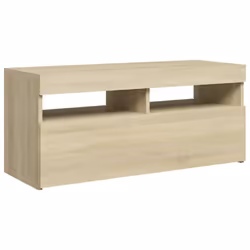 vidaXL TV Cabinet with LED Lights Sonoma Oak Hifi Stand TV Unit Hifi Cabinet - Additional view 5