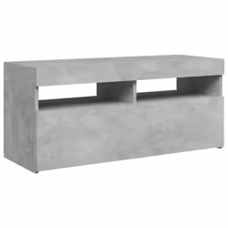 vidaXL TV Cabinet with LED Lights Concrete Grey Hifi Stand Desk Stereo Cabinet - Additional view 5