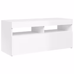 vidaXL TV Cabinet with LED Lights High Gloss White Hifi Stand Stereo Cabinet - Additional view 5