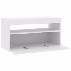 vidaXL TV Cabinet with LED Lights White Media Unit Sideboard Home Furniture - Additional view 7