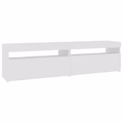 vidaXL 2x TV Cabinets with LED Lights White Media Unit Sideboard Furniture - Additional view 2
