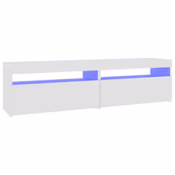 vidaXL 2x TV Cabinets with LED Lights White Media Unit Sideboard Furniture - Additional view 7