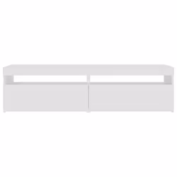 vidaXL 2x TV Cabinets with LED Lights White Media Unit Sideboard Furniture - Additional view 9