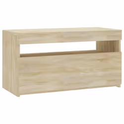 vidaXL TV Cabinet with LED Lights Sonoma Oak Media Unit Sideboard Furniture