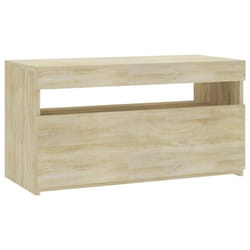 vidaXL TV Cabinet with LED Lights Sonoma Oak Media Unit Sideboard Furniture