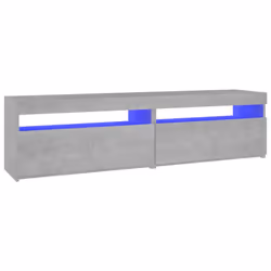vidaXL 2x TV Cabinets with LED Lights Concrete Grey Media Unit Sideboard Rack - Additional view 3