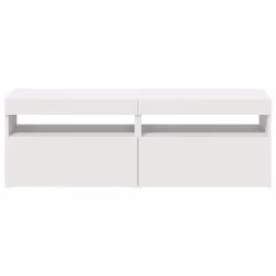 vidaXL 2x TV Cabinets with LED Lights White Hifi Stands Living Room Furniture - Additional view 7