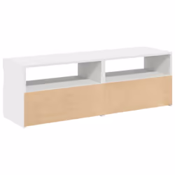 vidaXL 2x TV Cabinets with LED Lights White Hifi Stands Living Room Furniture - Additional view 9
