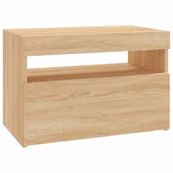 vidaXL TV Cabinet with LED Lights Sonoma Oak Hifi Stand TV Unit Hifi Cabinet