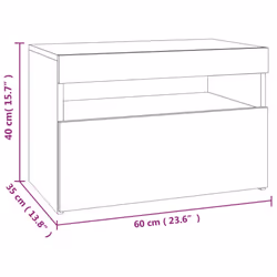 vidaXL TV Cabinet with LED Lights Sonoma Oak Hifi Stand TV Unit Hifi Cabinet - Additional view 4