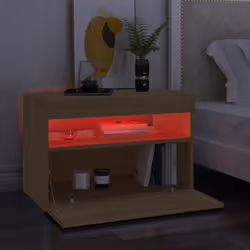 vidaXL TV Cabinet with LED Lights Sonoma Oak Hifi Stand TV Unit Hifi Cabinet - Additional view 6