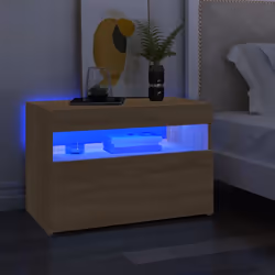 vidaXL TV Cabinet with LED Lights Sonoma Oak Hifi Stand TV Unit Hifi Cabinet - Additional view 7