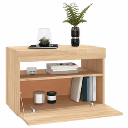 vidaXL TV Cabinet with LED Lights Sonoma Oak Hifi Stand TV Unit Hifi Cabinet - Additional view 9