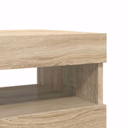 vidaXL 2x TV Cabinets with LED Lights Sonoma Oak Bedroom Hifi Stand Desks - Additional view 10