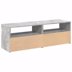 vidaXL 2x TV Cabinets with LED Lights Concrete Grey Hifi Stand Stereo Cabinet - Additional view 10
