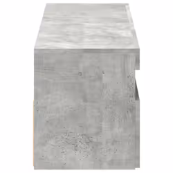 vidaXL 2x TV Cabinets with LED Lights Concrete Grey Hifi Stand Stereo Cabinet - Additional view 9