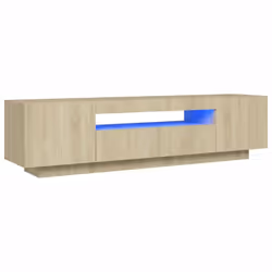 vidaXL TV Cabinet with LED Lights Sonoma Oak Bedroom Hifi Cabinet TV Unit